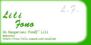 lili fono business card